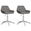 vidaXL Cadeiras de jantar girat&oacute;rias 2 pcs tecido cinzento-escuro