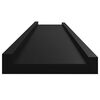 vidaXL Prateleiras de parede 4 pcs 100x9x3 cm preto