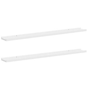 vidaXL Prateleiras de parede 2 pcs 100x9x3 cm branco