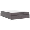 vidaXL Estrutura de cama com colch&atilde;o Outros 2 unid. Cinzeto PVC