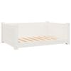 vidaXL Cama para c&atilde;es 75,5x55,5x28 cm madeira de pinho maci&ccedil;a branco