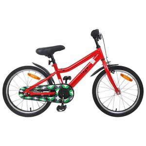 vidaXL Bicicleta Infantil 18 Polegadas para 5-7 anos Vermelho