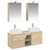 vidaXL Conjunto de M&oacute;veis para Banheiro 5 pcs Carvalho Sonoma