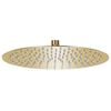 vidaXL Cabe&ccedil;a de chuveiro redonda 30 cm a&ccedil;o inoxid&aacute;vel dourado