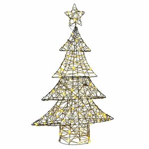vidaXL &Aacute;rvore de Natal 120 LED Branco quente 150 cm Vime