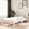 vidaXL Estrutura de cama 90x200 cm madeira maci&ccedil;a branco