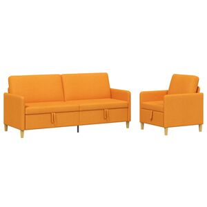 vidaXL Conjunto de Sof&aacute; com Armazenamento 2 unid. Amarelo Escuro
