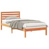 vidaXL Estrutura da Cama com cabeceira Marrom Cera 80 x 220 cm
