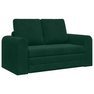vidaXL Sof&aacute;-Cama Verde Escuro 148 x 71 x 83 cm Veludo