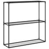 vidaXL Suporte para Plantas de 3 Andares Preto 100 x 32 x 102 cm A&ccedil;o