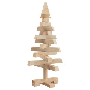 vidaXL &Aacute;rvores de Natal KOTKA 60 cm Madeira de pinho maci&ccedil;a Natural
