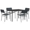 vidaXL Conjunto de sala de jantar 5 unid. Antracite A&ccedil;o
