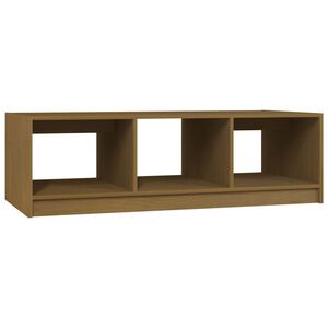 vidaXL Mesa de centro 110x50x34 cm pinho maci&ccedil;o castanho mel