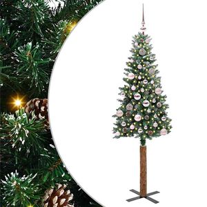 vidaXL &Aacute;rvore de Natal Slim com 150 LEDs com suporte Verde 150 cm