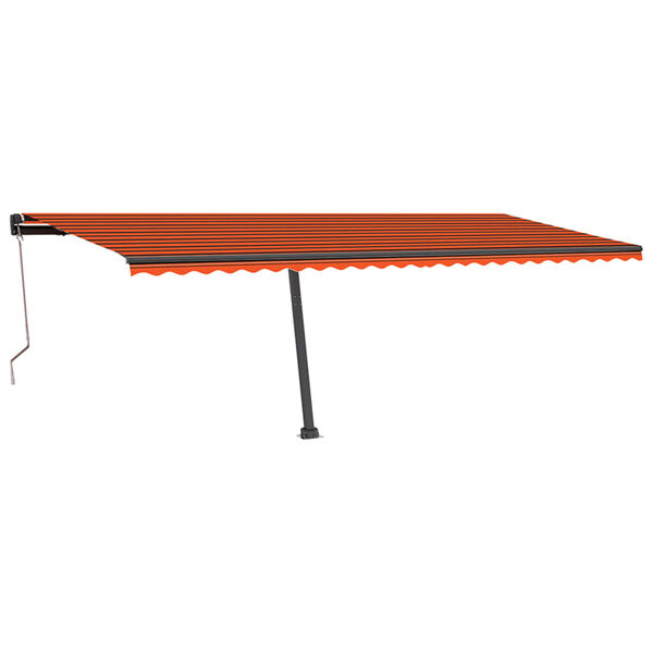 vidaXL Toldo autom&aacute;tico independente 600x350 cm laranja e castanho