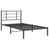 vidaXL Estrutura de cama com cabeceira 100x200 cm metal preto