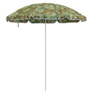 vidaXL Parasol de Praia Verde 206 x 206 x 212 cm Poliéster e Metal