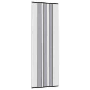 vidaXL Tela de Inseto com Cortina de Malha Preto poli&eacute;ster