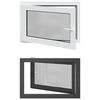 vidaXL Janela de por&atilde;o RISOR 90 x 60 cm PVC e Vidro Antracite