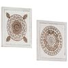 vidaXL Painéis de parede esculpidos à mão 2 pcs 40x40x1,5 cm MDF
