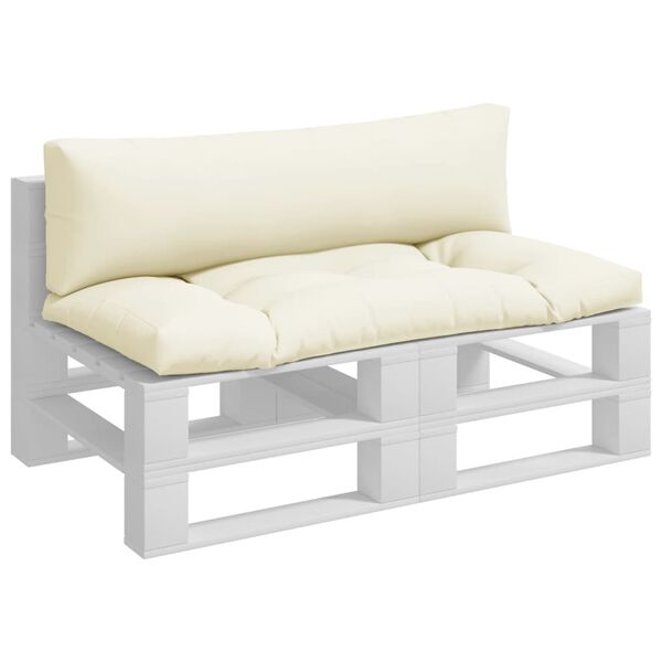 vidaXL Almofad&otilde;es p/ m&oacute;veis de paletes 2 pcs tecido cor de areia