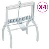 vidaXL Armadilhas para toupeiras 4 pcs a&ccedil;o galvanizado prateado