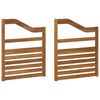 vidaXL Bra&ccedil;os 2 pcs Castanho 59 x 4 x 73 cm Madeira processada
