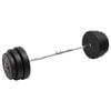 vidaXL Barra curl com discos 90 kg