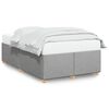 vidaXL Estrutura de cama sem colch&atilde;o 120x200 cm tecido cinzento-claro