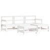 vidaXL 5 pcs conjunto lounge de jardim madeira de pinho maci&ccedil;a branco