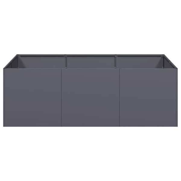 vidaXL Vaso/floreira 120x80x40 cm a&ccedil;o antracite