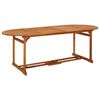 vidaXL Mesa de jantar p/ jardim 220x90x75 cm madeira de ac&aacute;cia maci&ccedil;a