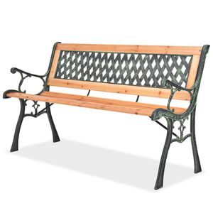 vidaXL Banco de jardim 122 cm madeira