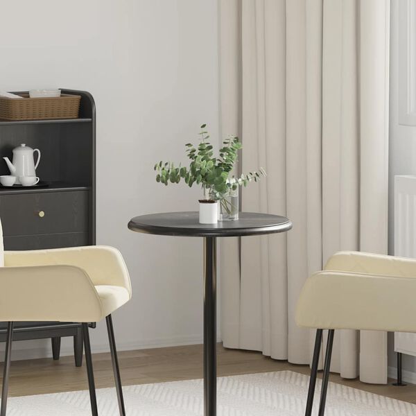 vidaXL Tampo de mesa &Oslash;50x2,5 cm m&aacute;rmore preto