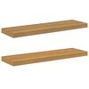 vidaXL Prateleira de Parede 2 pcs Castanho 80 x 23,5 x 4 cm