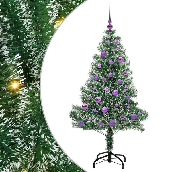 vidaXL &Aacute;rvore de Natal Artificial Coberta de Neve com Luzes de LED