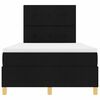 vidaXL Cama Box Spring LED com colch&atilde;o Preto 120 x 200 cm tecido