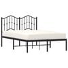 vidaXL Estrutura de cama com cabeceira 120x200 cm metal preto