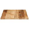 vidaXL Tampo de mesa c/ borda viva 60x60x2,5cm mangueira áspera maciça