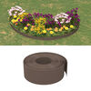 vidaXL Bordas de jardim 2 pcs 10 m 20 cm polietileno castanho
