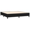 vidaXL Cama box spring c/ colch&atilde;o e LED 200x200 cm tecido preto