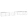 vidaXL Galinheiro com teto 803x98x90 cm a&ccedil;o galvanizado cinza-claro
