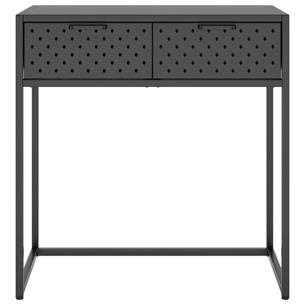 vidaXL Mesa consola 72x35x75 cm a&ccedil;o antracite