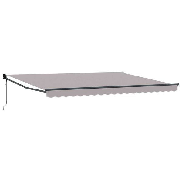 vidaXL Toldo Cinzento-claro 4,5 &times; 3 m Poli&eacute;ster e metal
