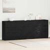 vidaXL Buffet 3 pcs Carvalho Preto 181 x 30 x 70 cm Madeira processada