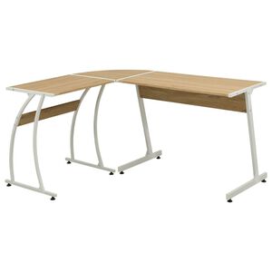 vidaXL Mesa de canto em forma de L preto