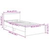 vidaXL Estrutura da Cama com cabeceira Carvalho Artesanal 90 x 190 cm