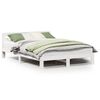vidaXL Cama sem colch&atilde;o 140x190 cm madeira de pinho maci&ccedil;a branco