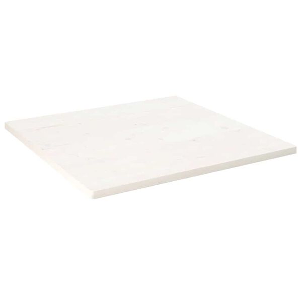 vidaXL Tampo de mesa quadrado 70x70x2,5 cm pinho maci&ccedil;o branco