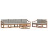 vidaXL Conjunto de Sof&aacute;s para Exterior 7 pcs Cinza Natural e Claro